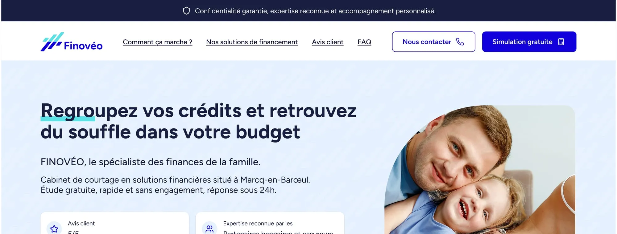 Page d'accueil de Finoveo