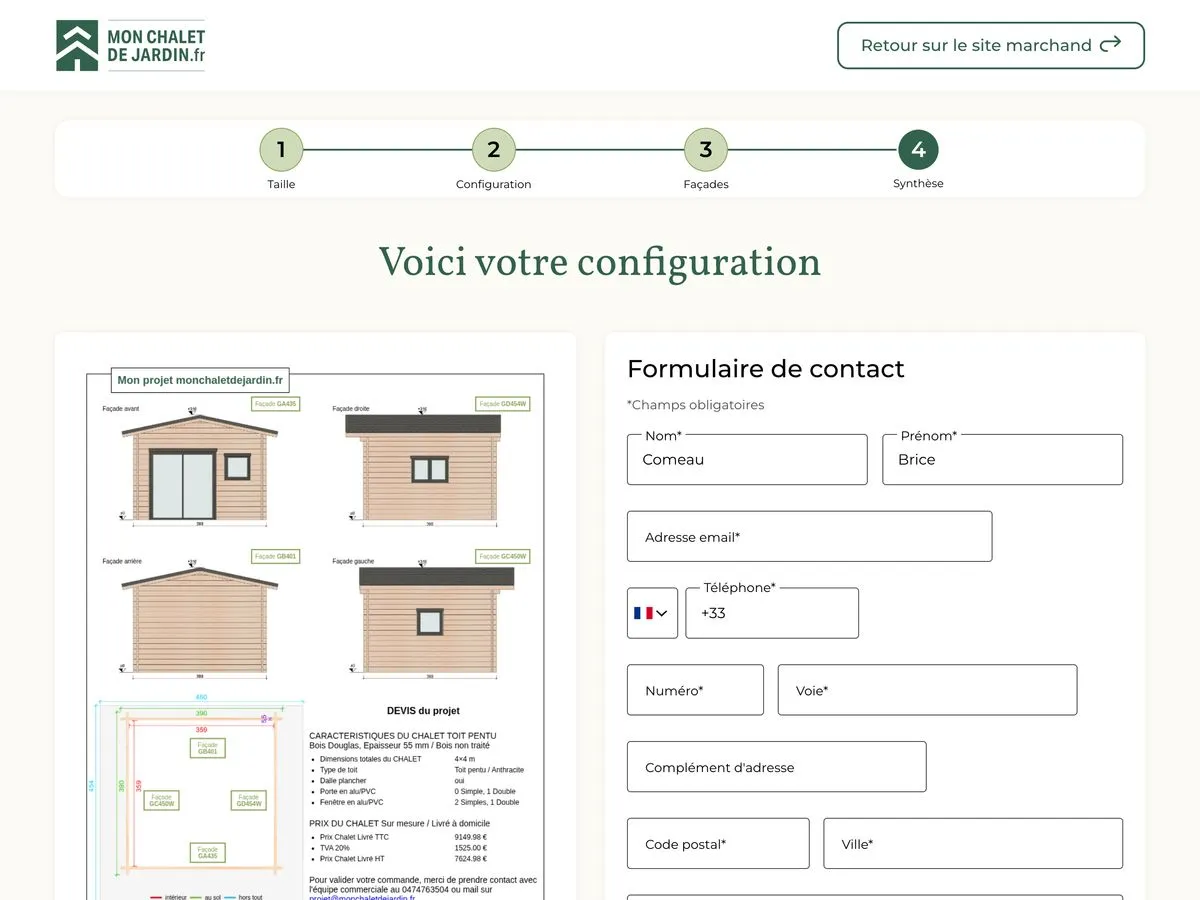 Personnalisation du chalet