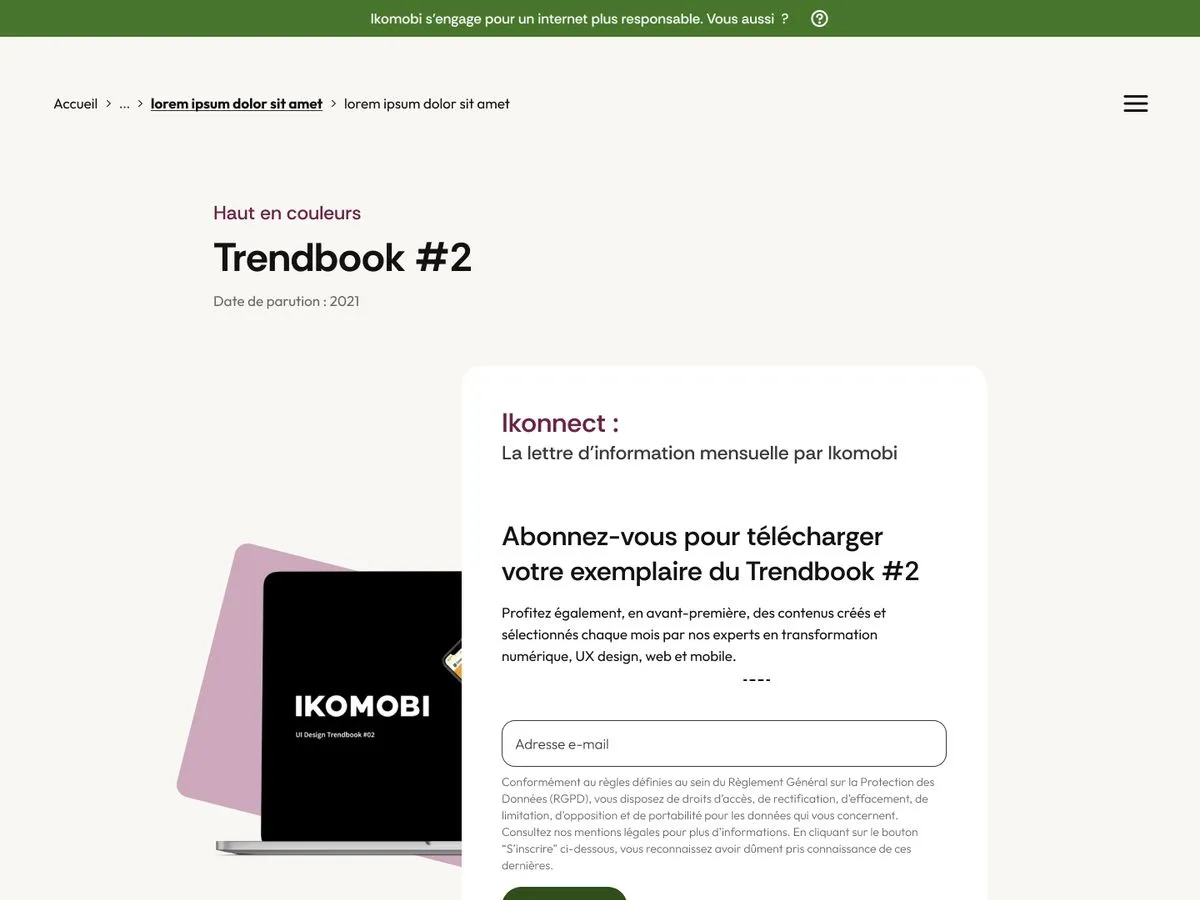 Page Trendbook ikomobi